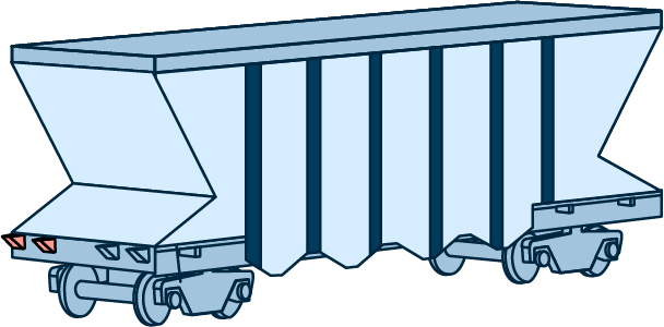 Four-axle wagon for granular polymer