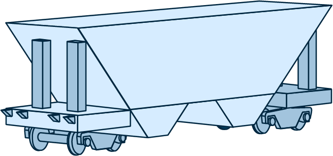 Four-axle hopper wagon for cement
